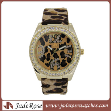 Montre de marque Fashion Lady à imprimé léopard (RA1140)